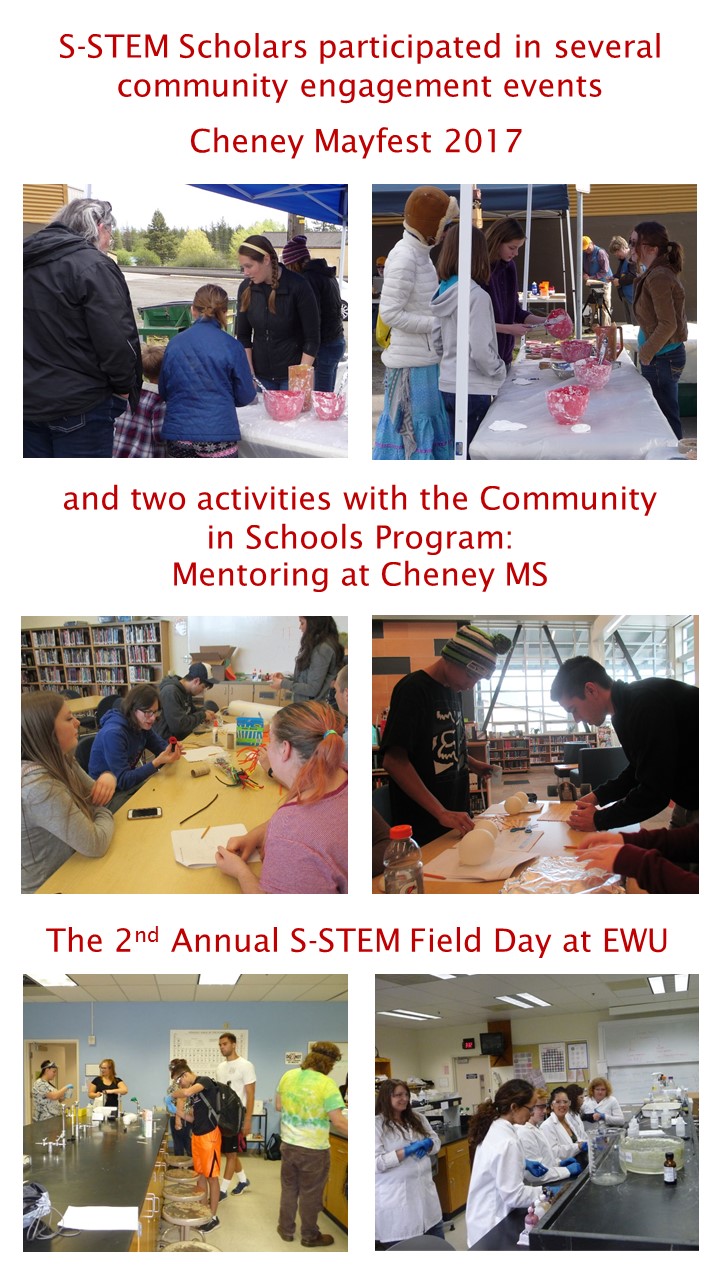 S-STEM Scholars participated in several community engagement events